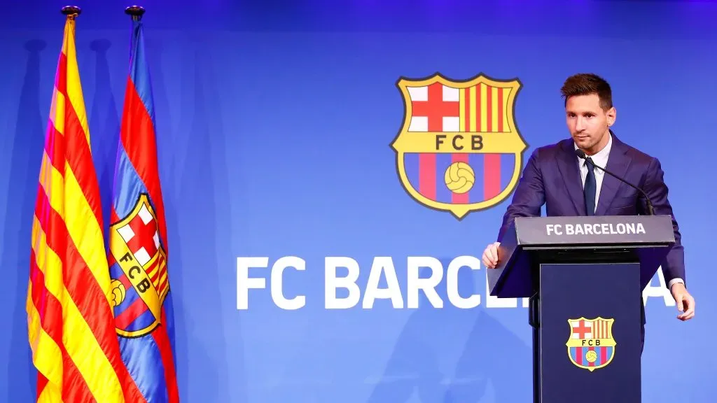 8 de agosto del 2021, el último momento, hasta entonces, de Lionel Messi en el Camp Nou. Getty Images