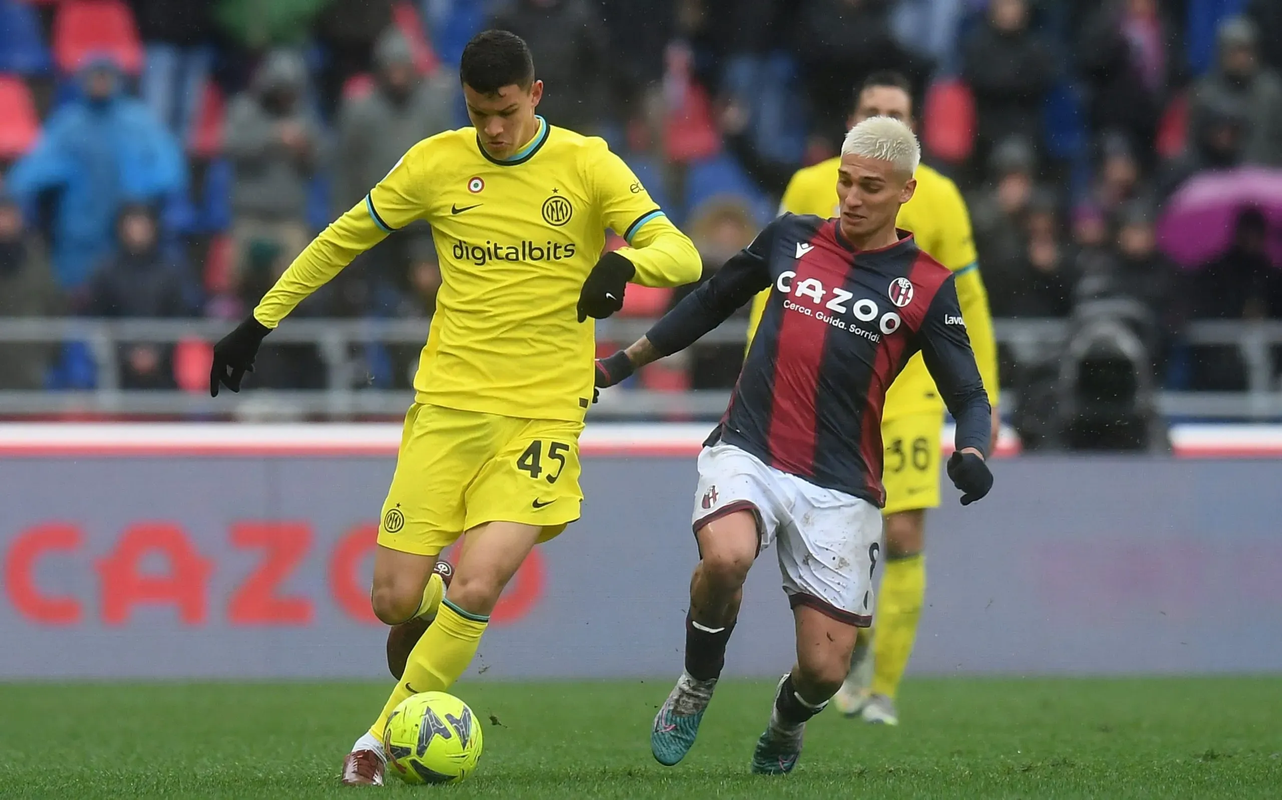 Valentin Carboni en el Inter de Milán vs. Bologna del 26 de febrero. Getty Images.