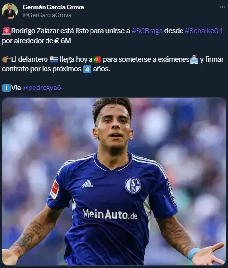 Zalazar se va a Portugal.