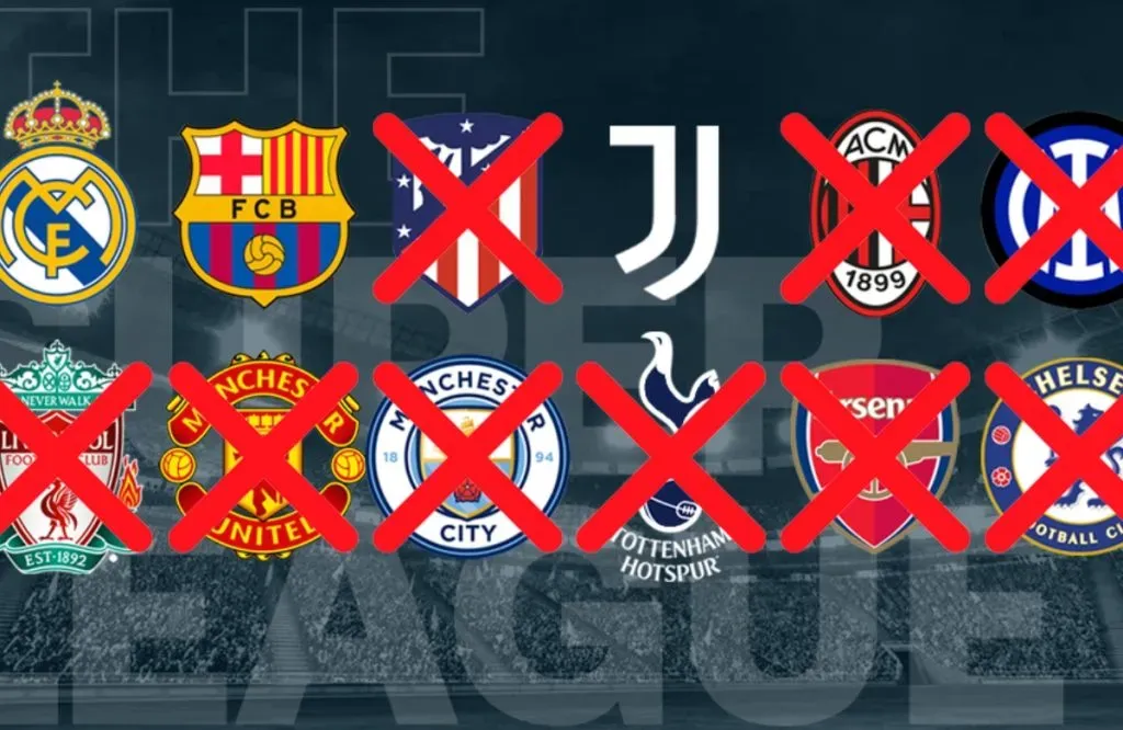 Los clubes fundadores de la Superliga: Getty