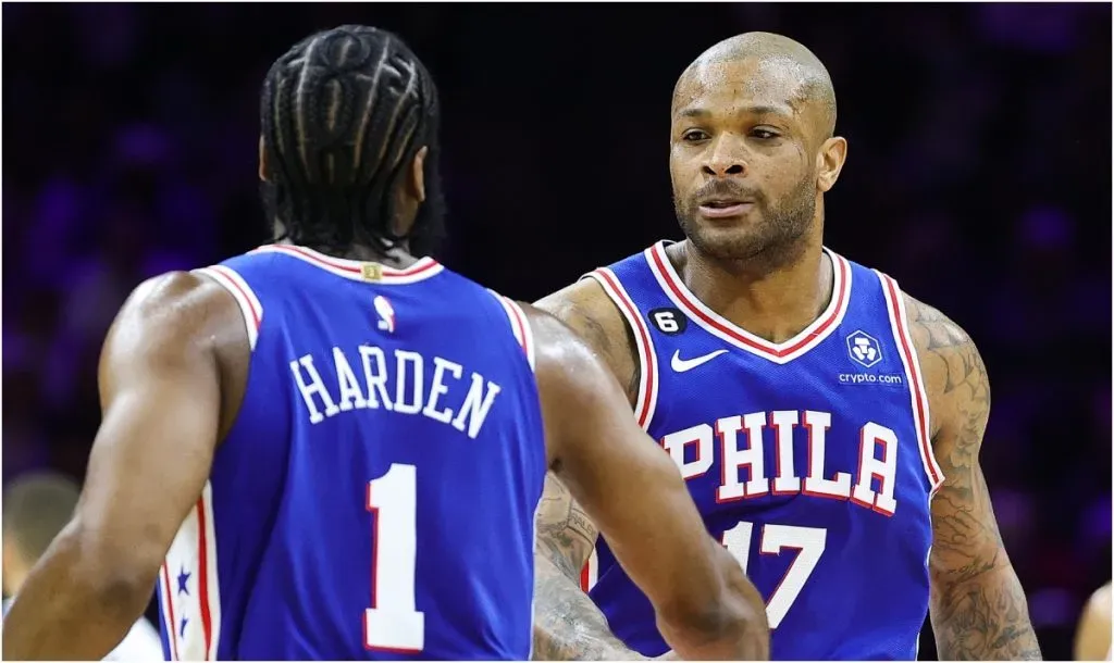 James Harden y PJ Tucker (Foto: Tim Nwachukwu | Getty Images)