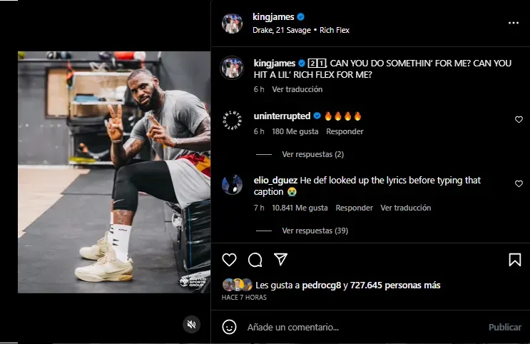 Las nuevas zapatillas de LeBron en la NBA (Foto: Instagram / @kingjames)