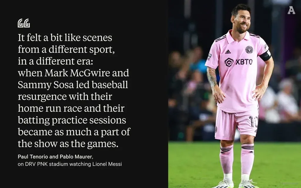 Comparan a Messi con Bonds y McGwire (Foto: Twitter / @TheAthleticSCCR)