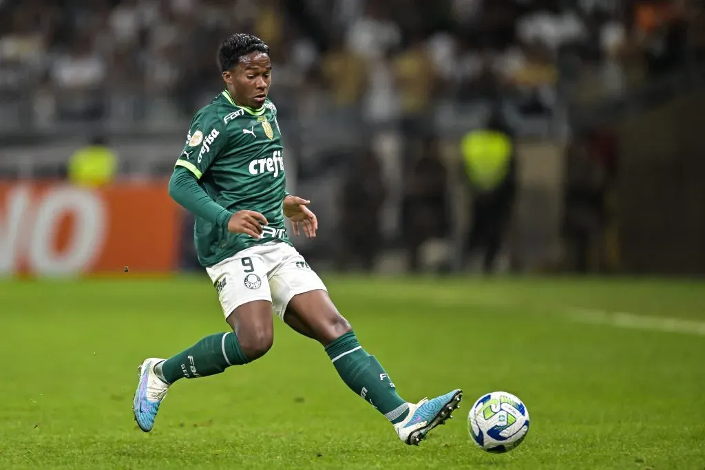 Endrick, de 17 años, volvió a jugar en Palmeiras tras tres ausencias consecutivas. Getty Images.