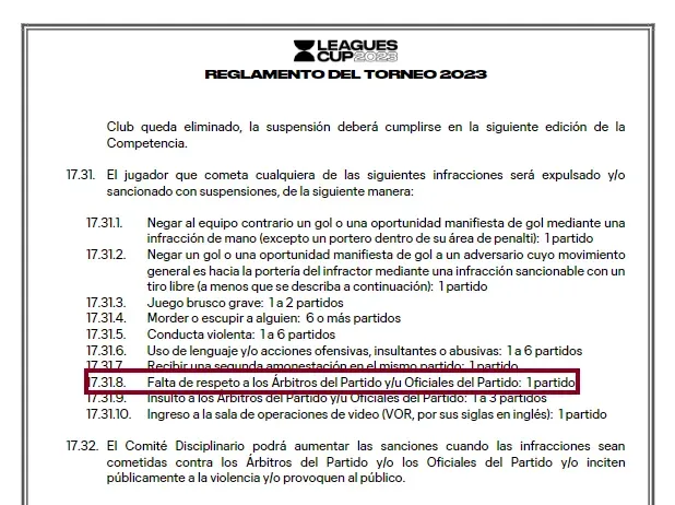 Reglamento de la Leagues Cup 2023 (Foto: https://mlssoccer.app.box.com/)