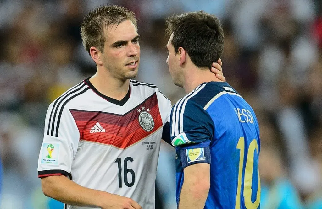 Philipp Lahm y Lionel Andrés Messi: Getty Images