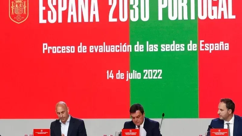 Luis Rubiales fue el principal promotor de la propuesta ”España, Portugal y Marruecos 2030”. Foto: RFEF.