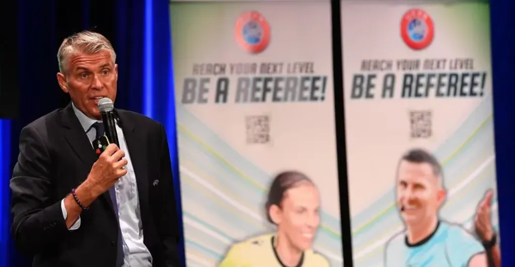 Roberto Rosetti, jefe de arbitraje de la UEFA. UEFA.com.