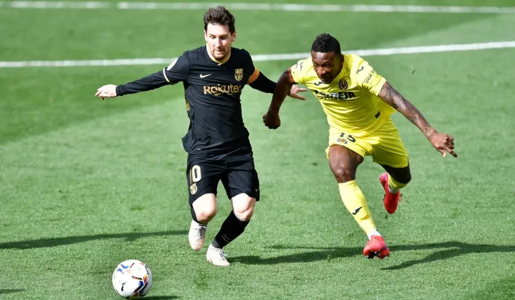 Lionel Messi con la última camiseta negra del Barcelona: Getty Images