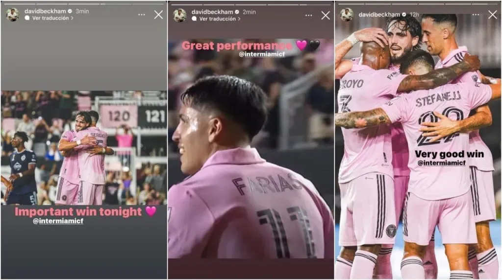 Reaccion de Beckham a victoria de Inter Miami sin Messi (Foto: Instagram / @davidbeckham)