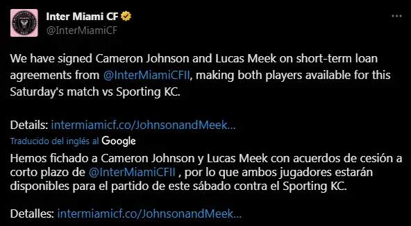 Dos nuevos delanteros de Inter Miami (Foto: X / @InterMiamiCF)