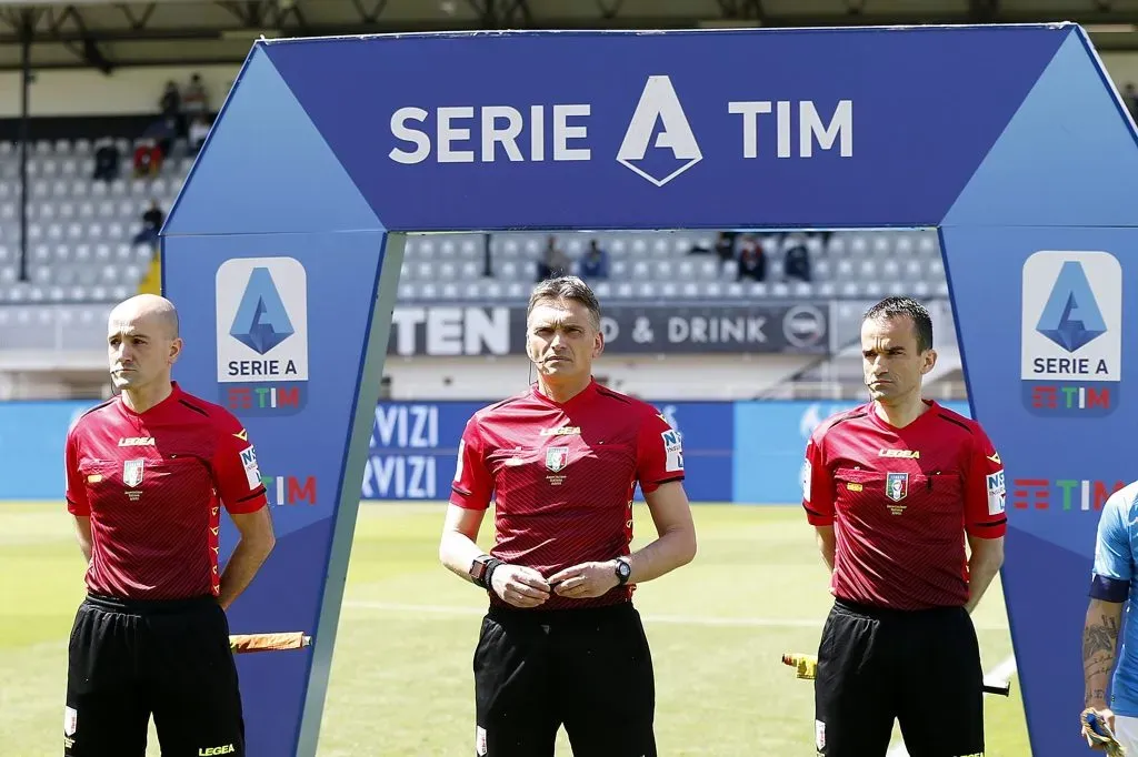 Massimiliano Irrati de 44 años se desempeña en el control del VAR en partidos de la Serie A. Getty Images.