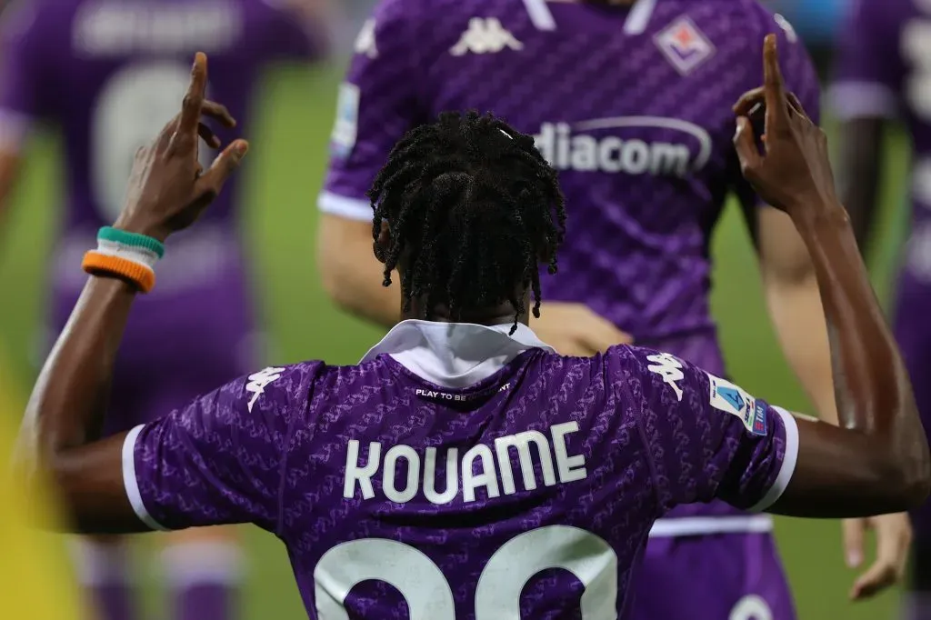 Christian Kouamé anotó el gol del triunfo para la Fiorentina a los 76 minutos. Getty Images.