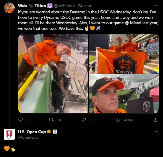 Rival sorpresa de Messi e Inter Miami (Foto: X /@webtilton)