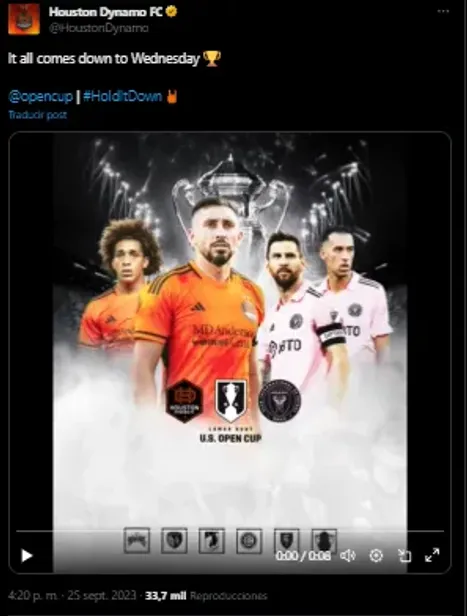 Houston Dynamo palpita final de US Open Cup (Foto: X / @HoustonDynamo)