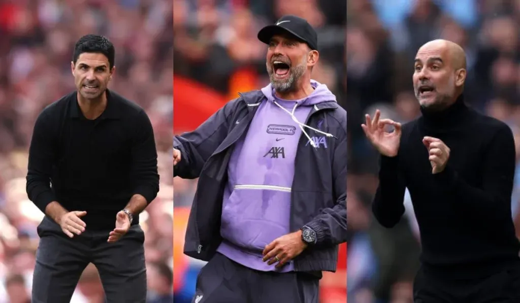 Mikel Arteta, Jurgen Klopp y Pep Guardiola: Getty Images