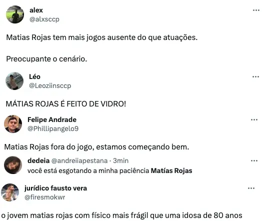 Los comentarios contra Matías Rojas por su nueva lesión
