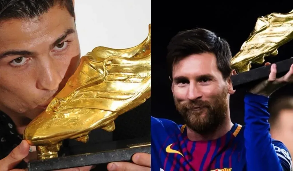Lionel Messi y CR7 con la Bota de Oro: Getty Images