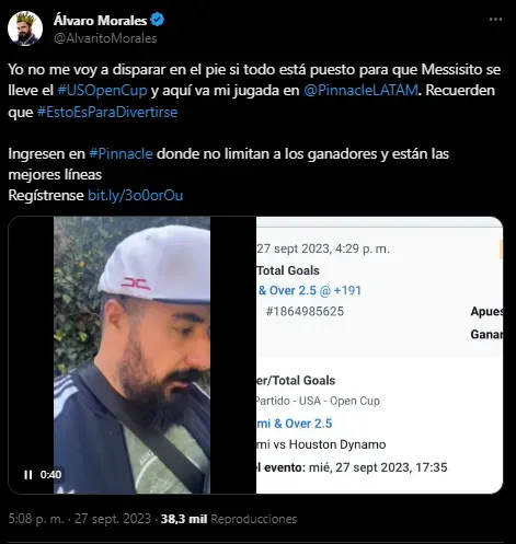 Apoyo de Morales a Messi