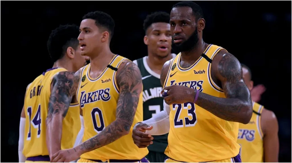 Kyle Kuzma y LeBron James se entendían a la perfección durante su tiempo junto en Lakers (Foto: Harry How / Getty Images)