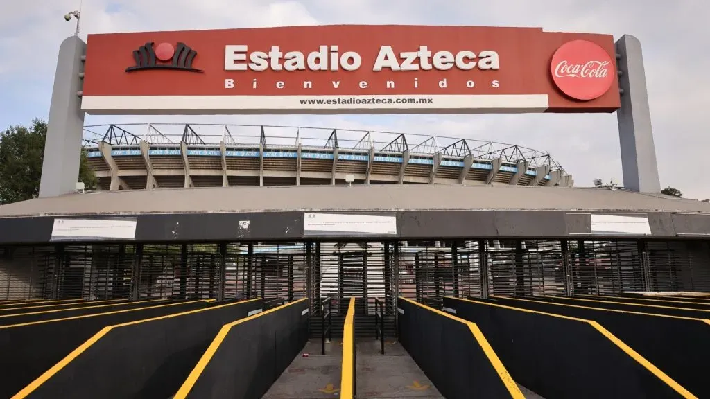 La entrada a la zona del Estadio Azteca de Ciudad de México.