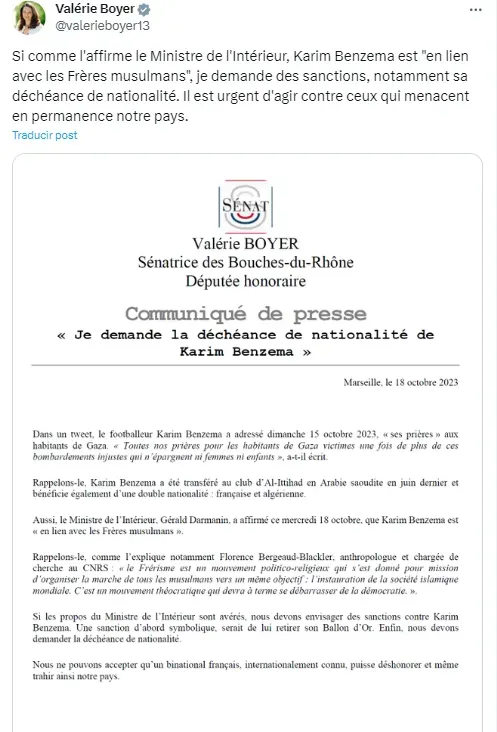 Captura Twitter Oficial Valérie Boyer