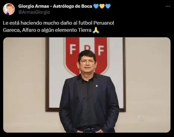 El astrólogo de Boca Juniors sugiere cesar a Juan Reynoso. (Foto: Twitter).
