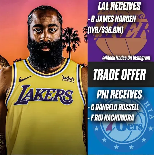 Propuesta de intercambio por Harden. (Foto: Instagram / @mocktrades)