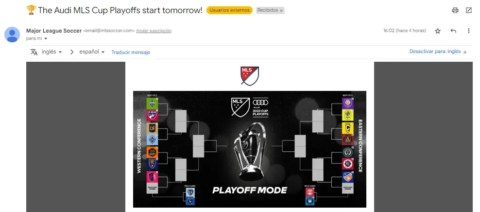 Anuncio de la MLS sobre Playoffs 2023. (Foto: https://www.mlssoccer.com/)