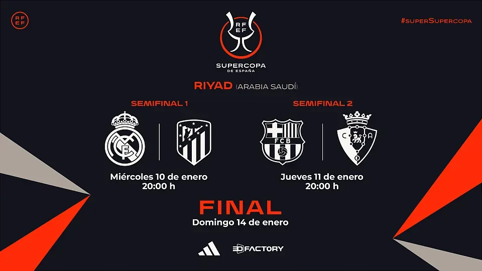 Calendario de la Supercopa de España (Página Oficial RFEF)