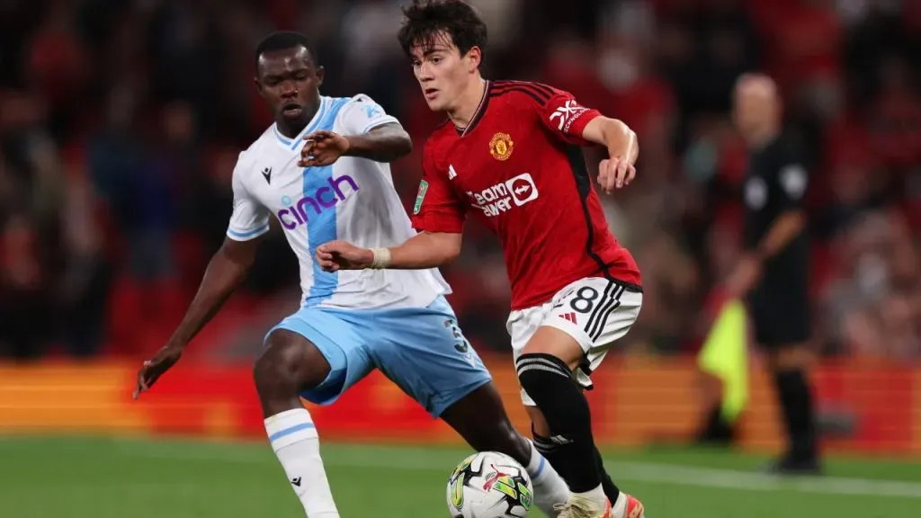 Facundo Pellistri, extremo uruguayo de Manchester United (Getty Images).