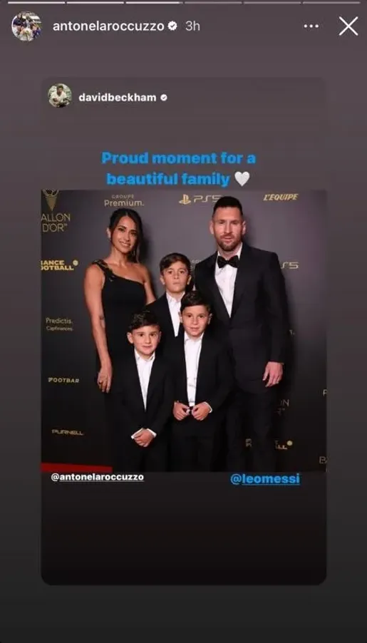 Antonela reaccionó a la mención de Beckham. (Foto: Instagram / @antonelaroccuzzo)