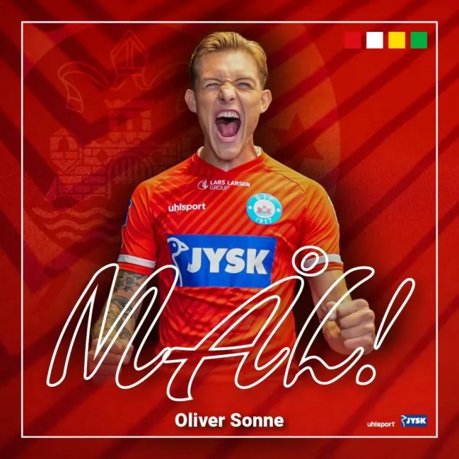 Primer gol de la temporada para Oliver Sonne con el Silkeborg IF. (Foto: Silkeborg IF).