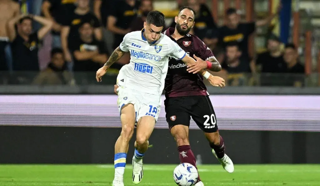Matías Soulé en un encuentro con Frosinone: Getty Images