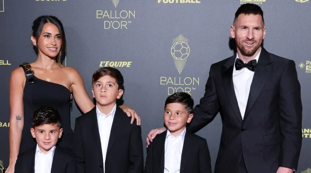 Antonela Roccuzzo y Lionel Messi tienen tres hijos: Ciro Thiago y Mateo. (Foto: Getty Images)