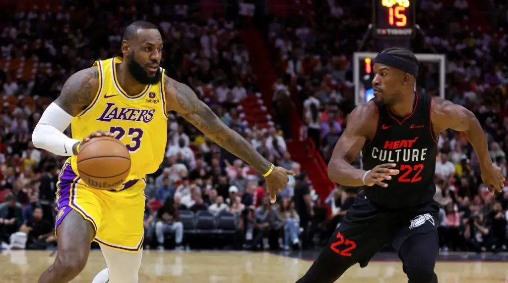LeBron James anotó 30 puntos en Lakers vs Heat. (Foto: Getty Images)