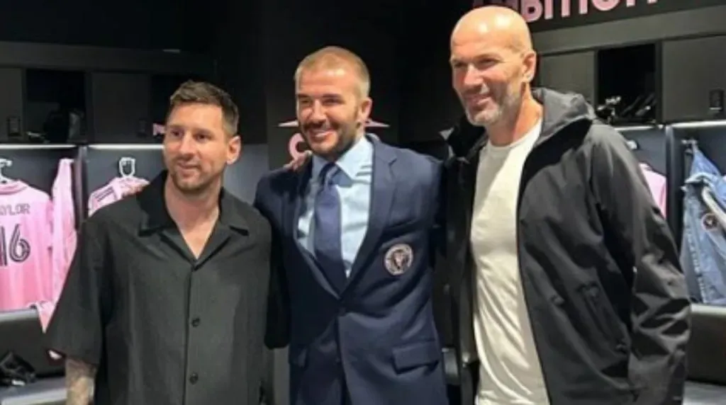 Leo Messi, David Beckham y Zinedine Zidane. (Foto: Instagram / @zidane)
