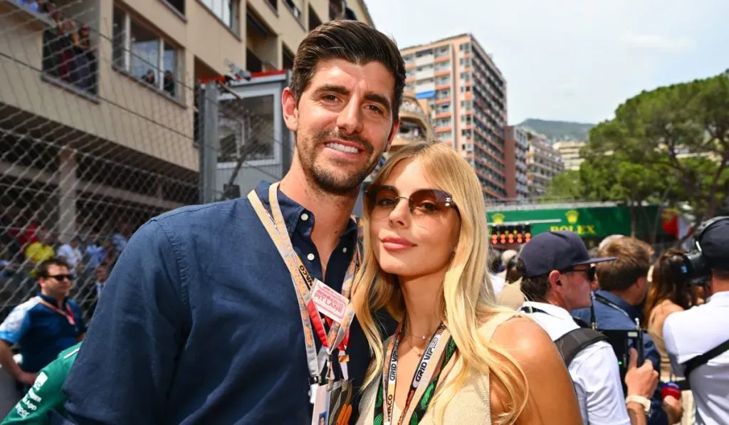 Thibaut Courtois y su pareja Mishel Gerzig en el Gran Premio de Mónaco: Getty Images