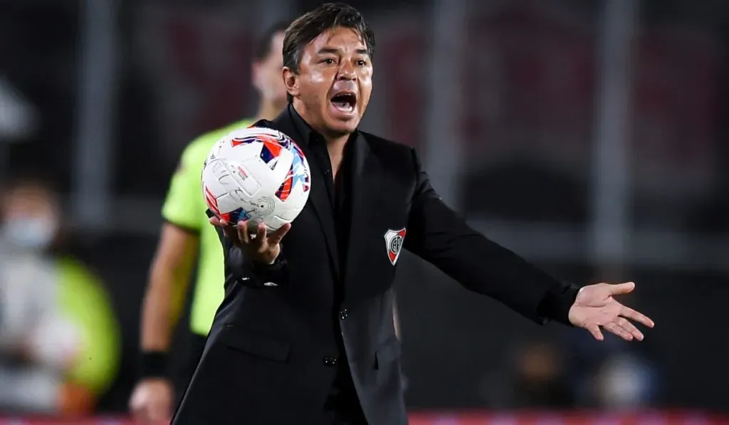 Marcelo Gallardo en uno de sus encuentros dirigidos en River Plate: Getty Images