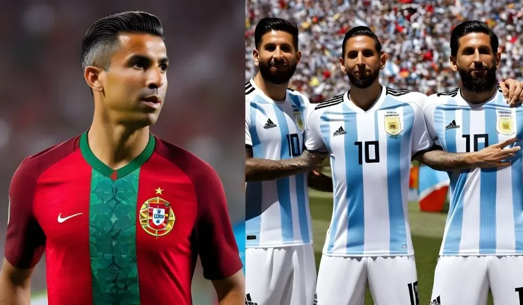Las camisetas de Portugal y Argentina para el Mundial 2026 según la IA.