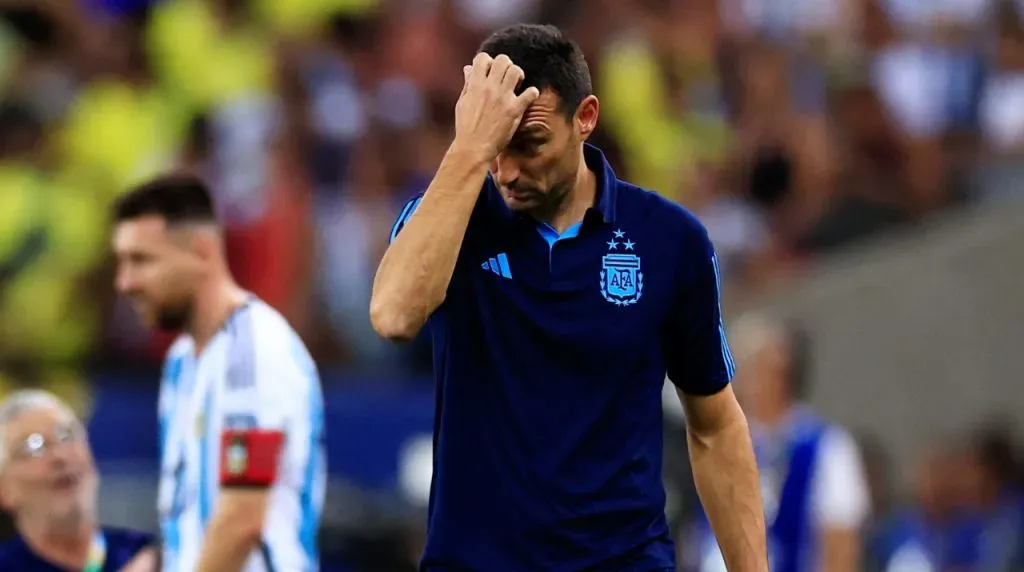 Lionel Scaloni en la victoria de Argentina 1 a 0 vs. Brasil. (Foto: Getty Images)