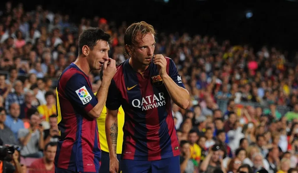 Lionel Messi e Ivan Rakitic en sus tiempos por Barcelona: Getty Images