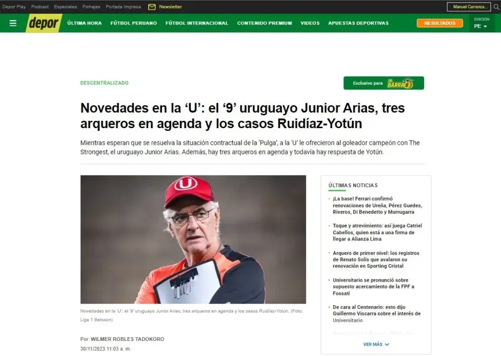 Ruidíaz y Yoshimar Yotún son los nombres más voceados en la “U”. (Foto: Diario Depor).