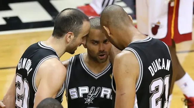 Ginóbili, Parker y Duncan ganaron 4 títulos juntos en los Spurs. (Foto: Getty Images)