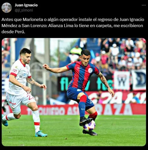 La información sobre el posible refuerzo de Alianza Lima. (Foto: Twitter).