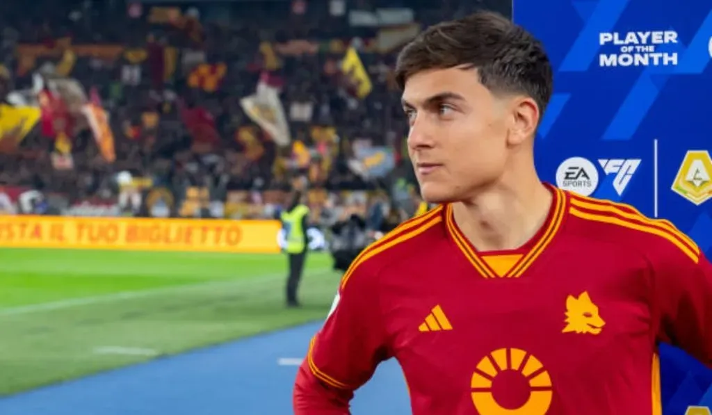 Paulo Dybala minutos antes de caer lesionado en Roma vs. Fiorentina: Getty Images