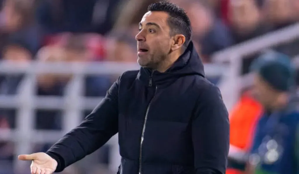 Xavi Hernández durante la derrota de Barcelona ante Royal Amberes: Getty Images