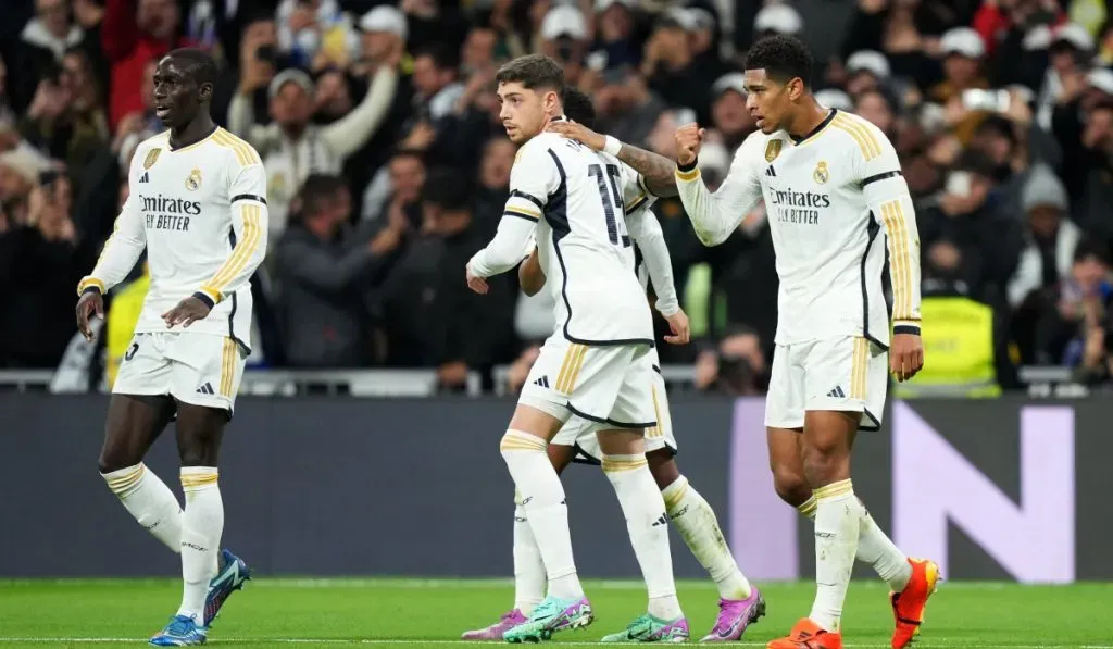 Jude Bellingham festeja un nuevo tanto con Real Madrid y ante Villarreal: Getty Images