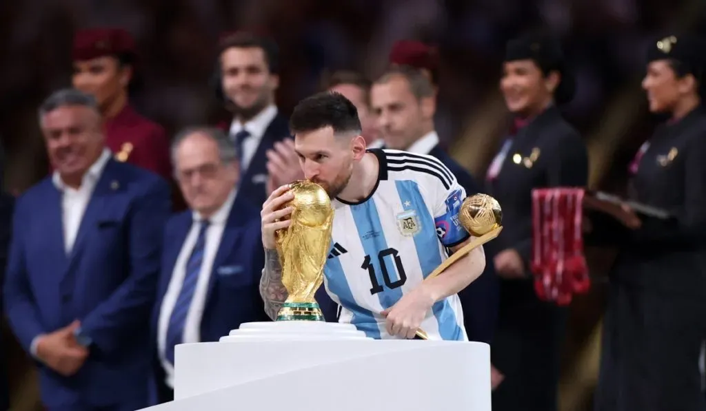 Lionel Messi tras ganar la Copa del Mundo en Qatar 2022: Getty Images