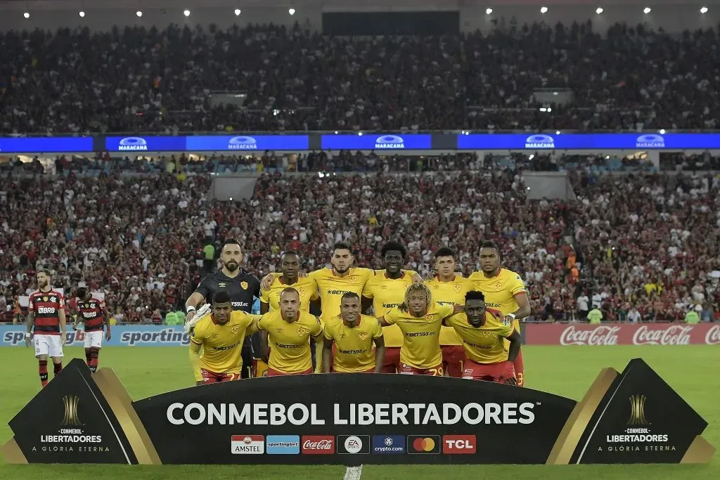 Aucas jugó su primera Libertadores en el 2023 compartiendo grupo con Flamengo, Racing y Ñublense. Foto: Getty.